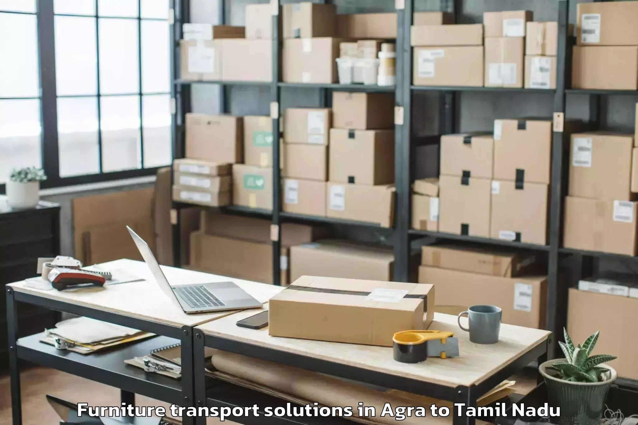 Book Agra to Taramangalam Furniture Transport Solutions